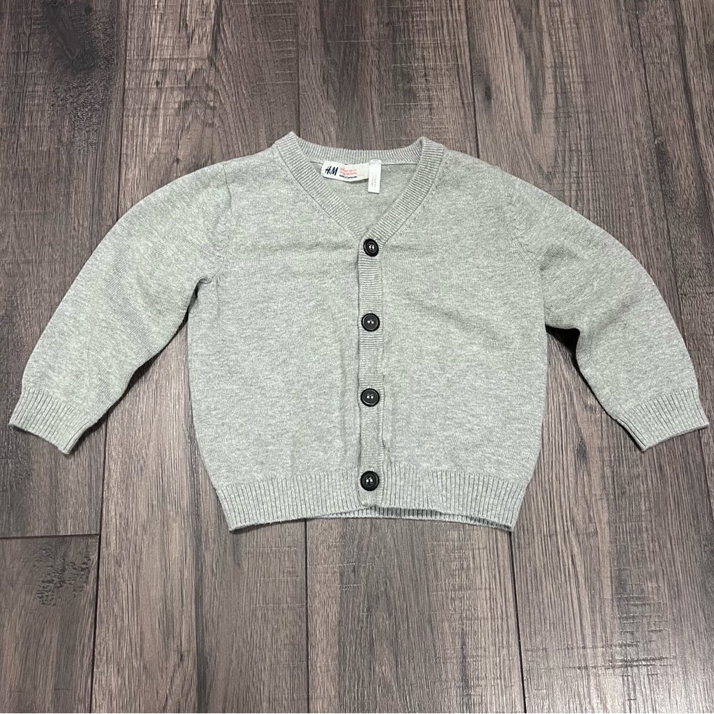 H&M Button Up Grey Cardigan Sweater